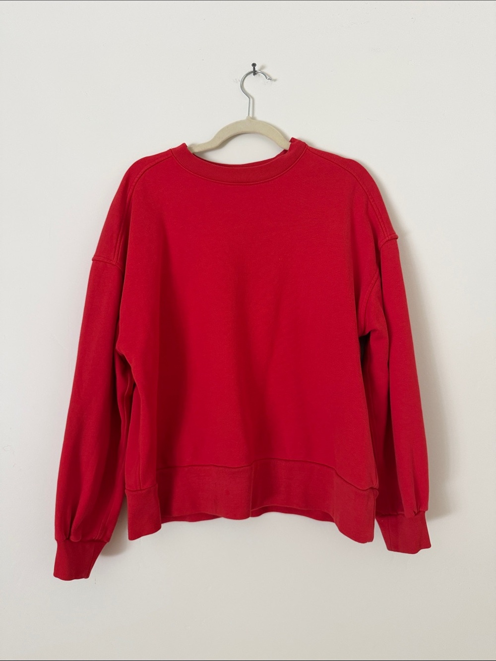 Everlane size L, 100% organic cotton, Women's Red Crewneck sweatshirt